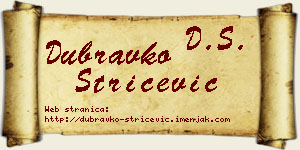 Dubravko Stričević vizit kartica